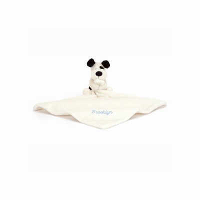 Jellycat Bashful Black & Cream Puppy UK | 39046PELY